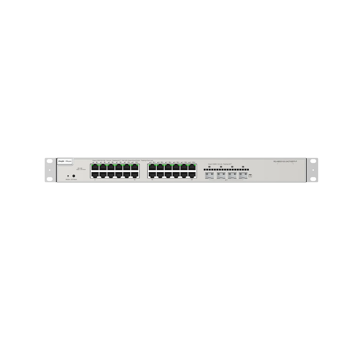 Ruijie Reyee 24-port Gigabit Layer 3 PoE Switch, 4 SFP+, RG-NBS5200-24GT4XS-P