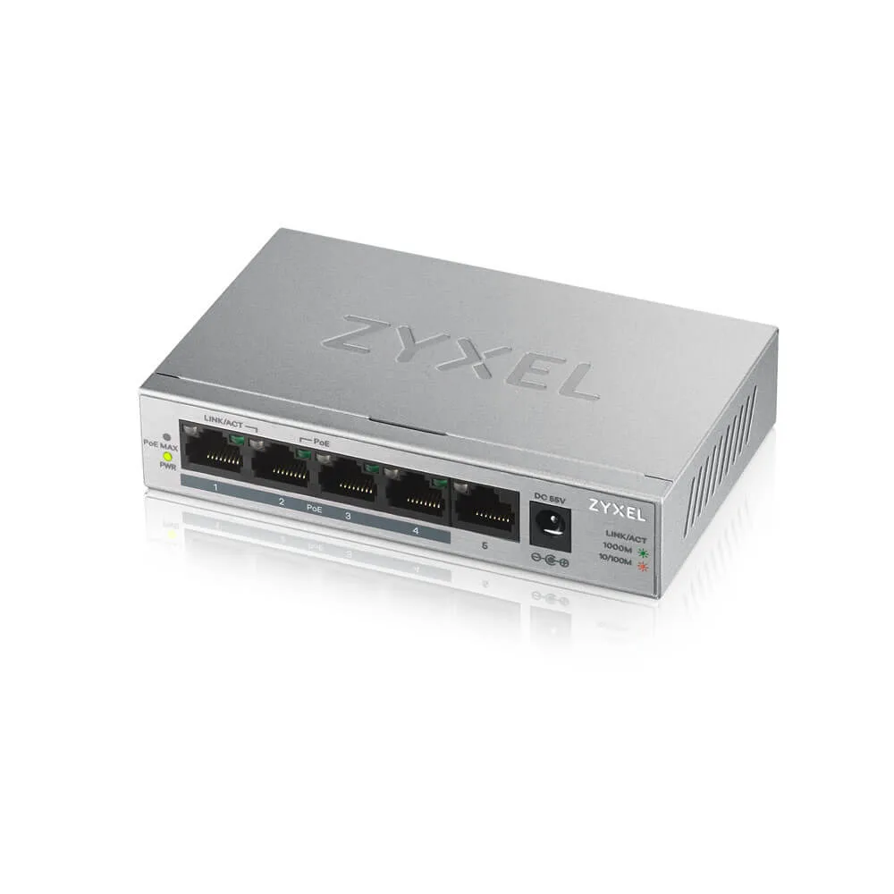 Zyxel GS1005-HP 5-Port PoE+ Unmanaged Desktop Switch