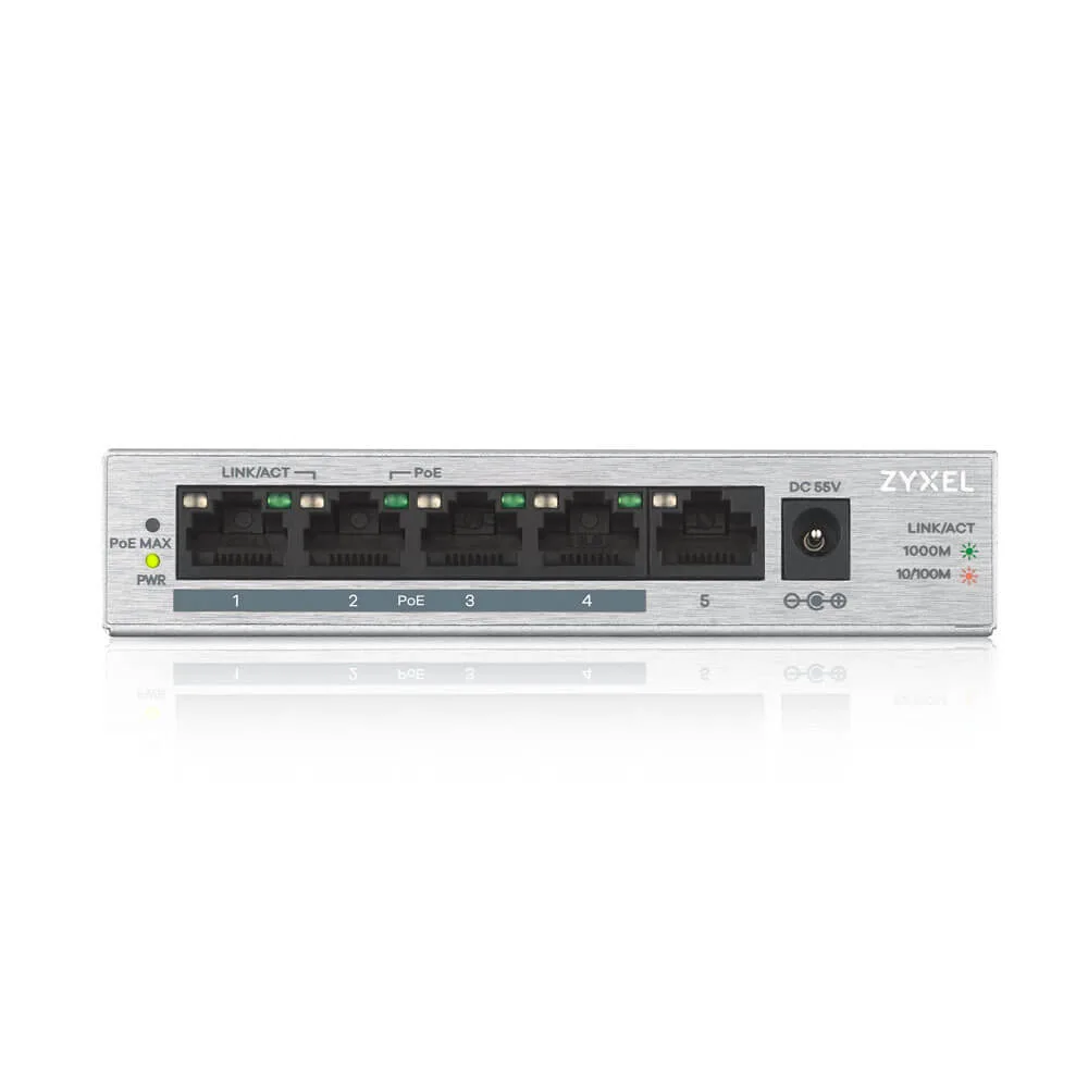 Zyxel GS1005-HP 5-Port PoE+ Unmanaged Desktop Switch - Image 3