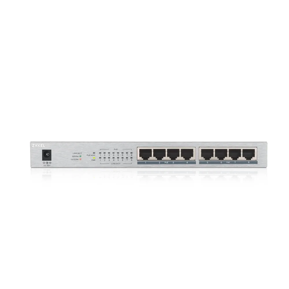 Zyxel GS1008-HP 8-Port GIGABIT PoE+ Unmanaged Desktop Switch - Image 4