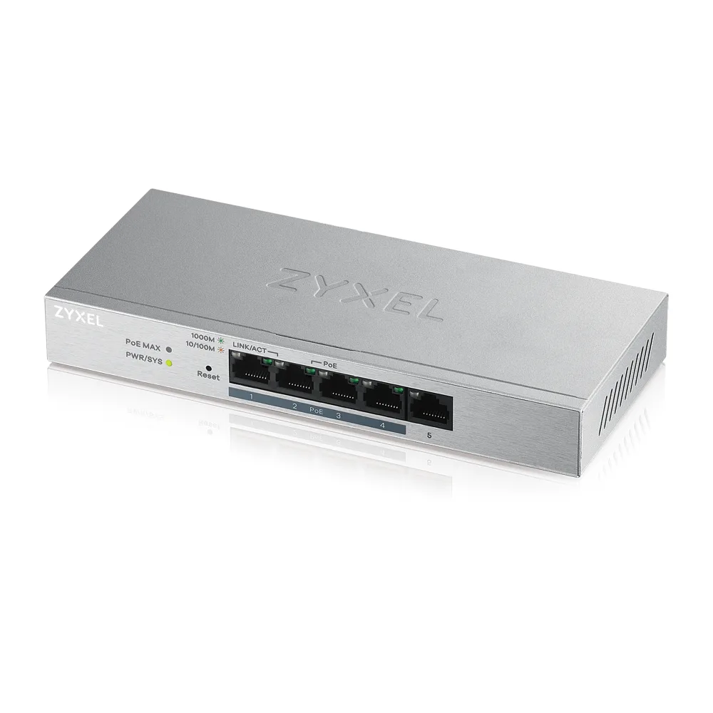 Zyxel GS1200-5HP v2 – 5-Port Web Managed PoE+ Gigabit Switch