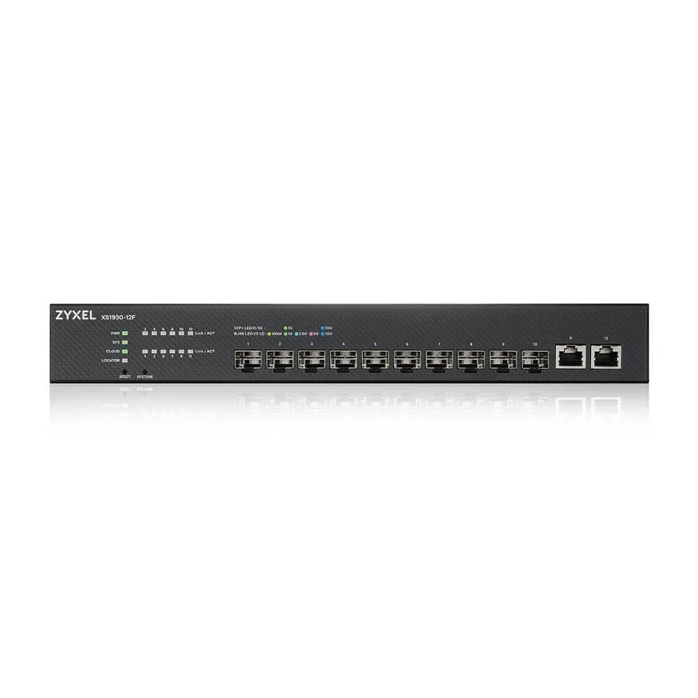 Zyxel XS1930-12F 10-PORT 10G Smart Managed Fiber Switch 2 Multi-Gigabit Ports - Image 4